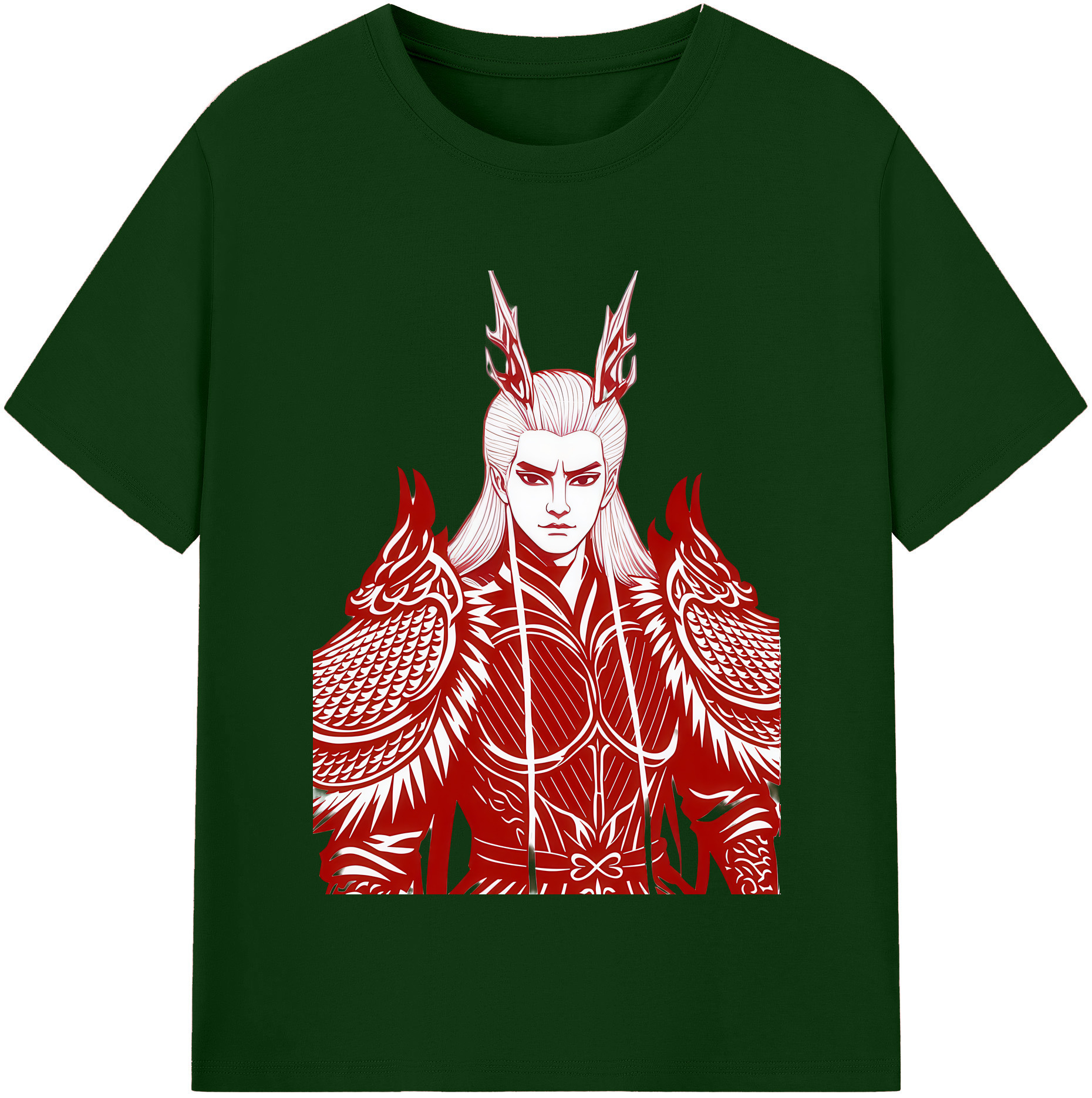 （画像用） Ne Zha 2 ナタ 魔童の大暴れ 綿100％半袖Tシャツ（フロントプリント）